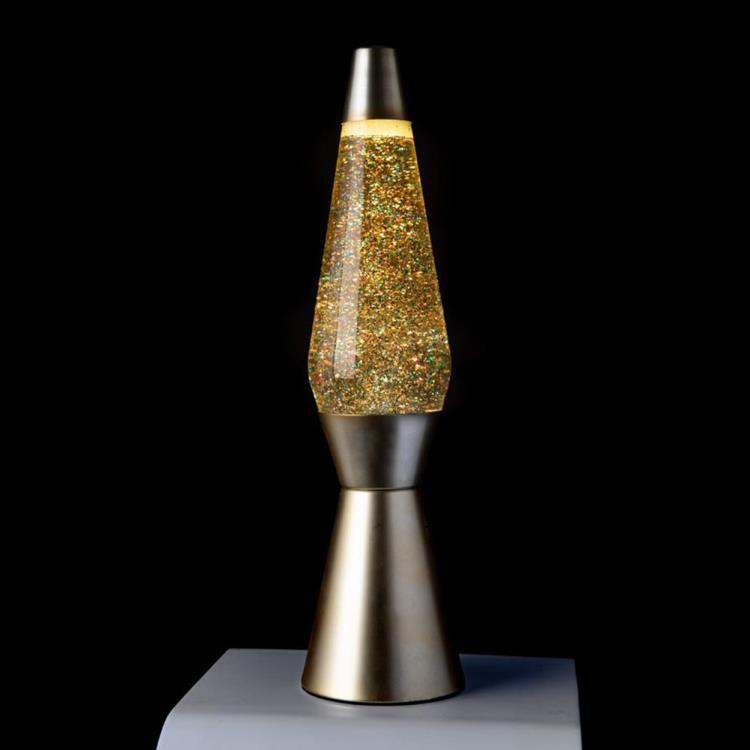 BULLET Lampe lave Métal/Verre H40cm Doré glitter Fisura - LightOnline