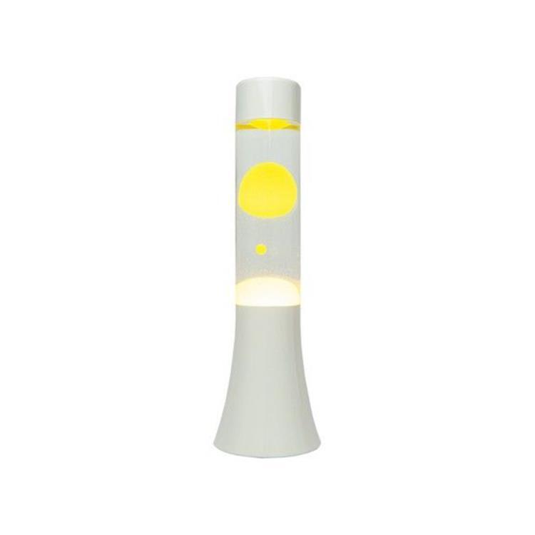LAVA MINI Lampe lave Métal/Verre H33cm Jaune et blanc Fisura - LightOnline