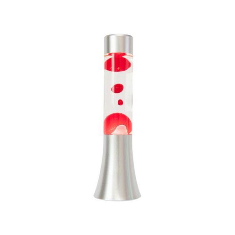Lampe lave Métal/Verre H33cm LAVA MINI Transparent et rouge