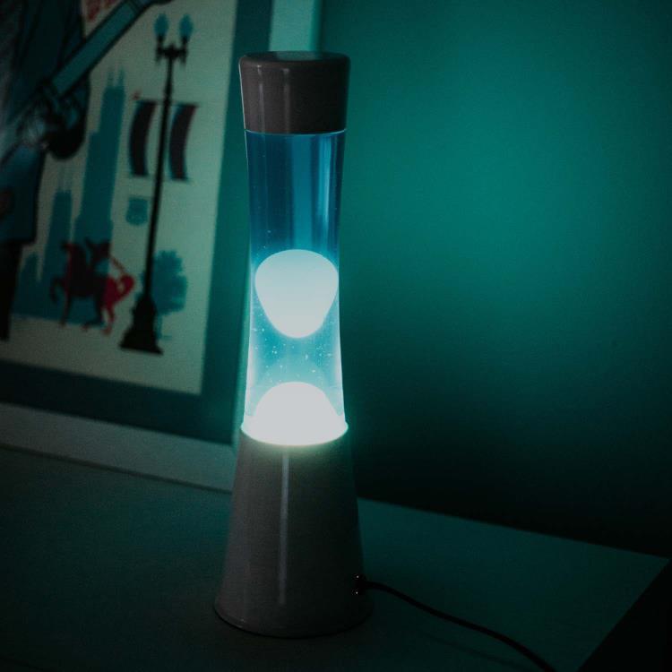 Lampe lave Métal/Verre H39cm TOWER Cyan