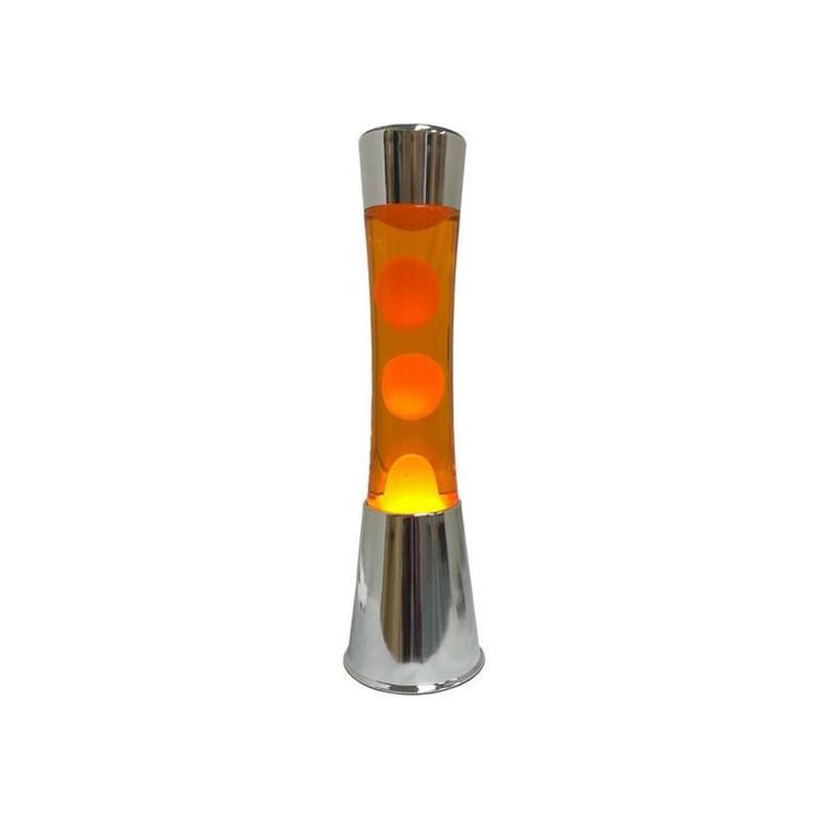 Lampe lave Métal/Verre H29cm TOWER Orange