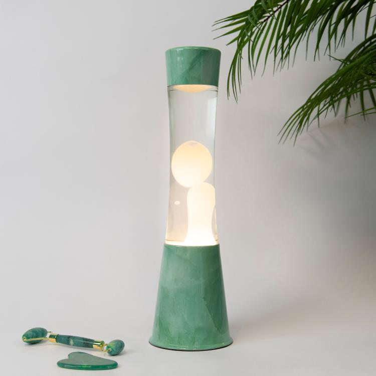 Lampe lave Métal/Verre H39cm TOWER Jade