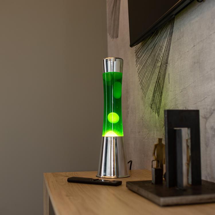 Lampe lave Métal/Verre H39cm TOWER Vert