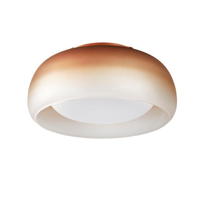 Plafonnier/Applique murale LED Verre dimmable Ø40cm MEDUSA terracotta