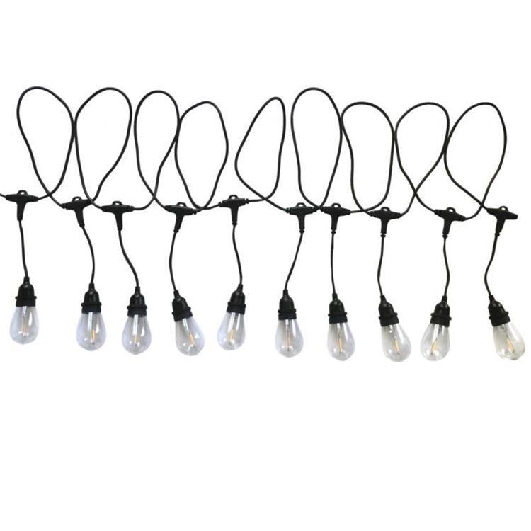 ALLEGRA Guirlande lumineuse d'extérieur 20 lumières LED 10m raccordable  avec télécommande Noir New Garden - LightOnline