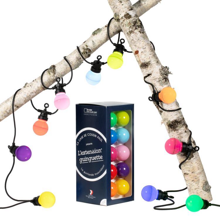 AURORA Guirlande lumineuse d'extérieur Bambou/Rotin/Jute 10 lumières LED  naturel New Garden - LightOnline