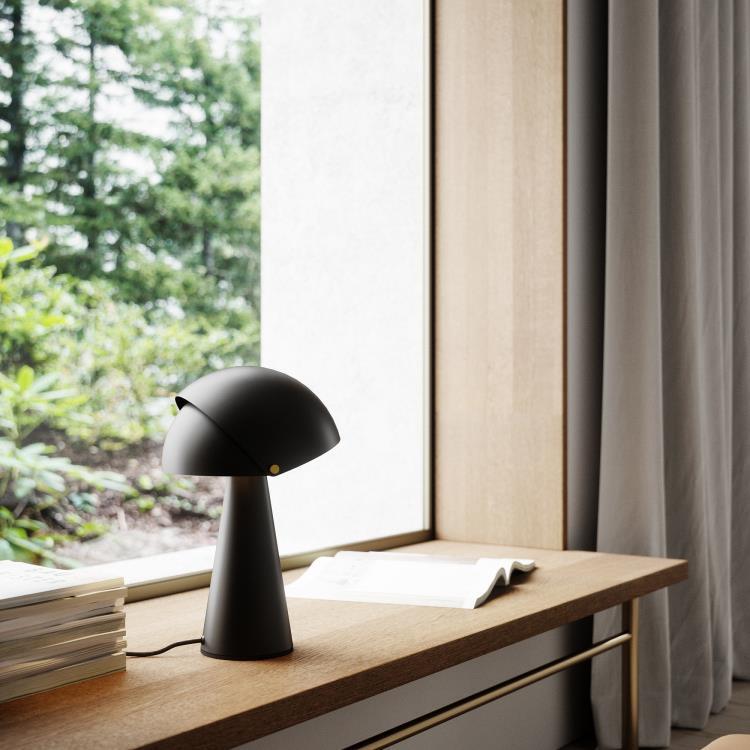 Lampe à poser abat-jour amovible H33.5cm ALIGN Noir