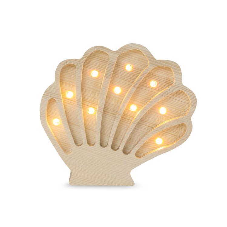 Lampe à poser LED Coquillage H16cm SEASHELL Coastal wood