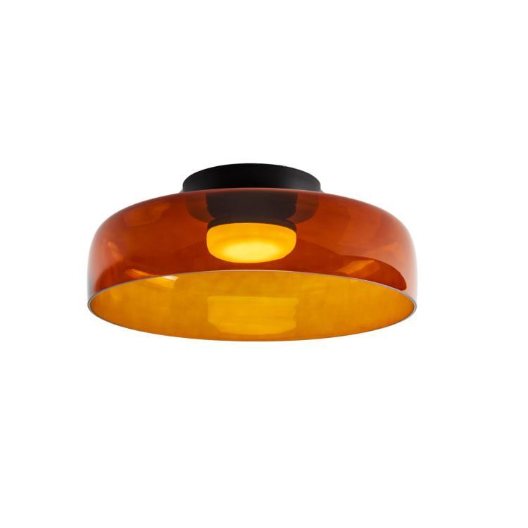 Plafonnier LED Verre dimmable Ø42cm LEVELS ambre