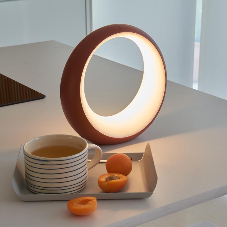 Lampe sans fil avec Variateur Ø24cm HOOPIK Rouge ocre 