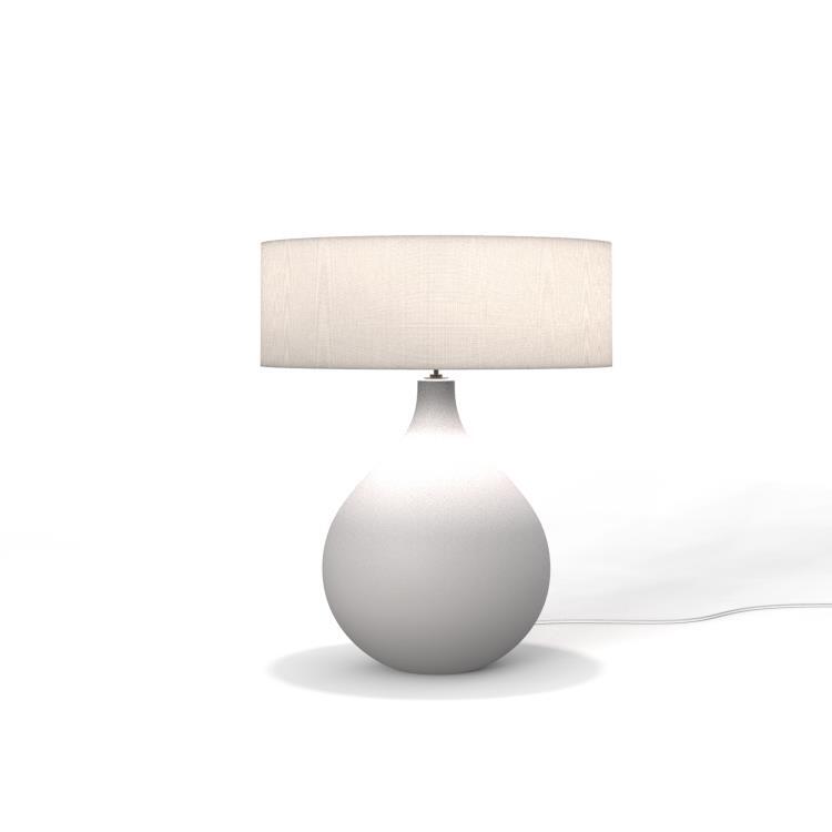 Lampe à poser Céramique/Lin H50cm GOUTTE Albâtre