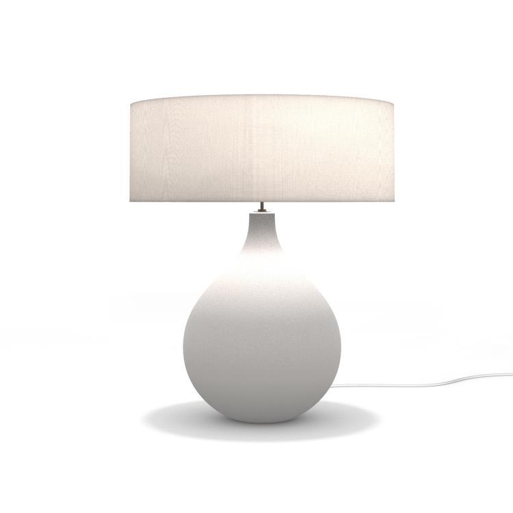 Lampe de sol Céramique/Lin H68cm GOUTTE Albâtre