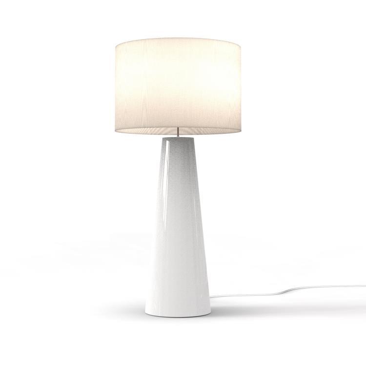 Lampe de sol Céramique/Lin H65cm OBUS Blanc