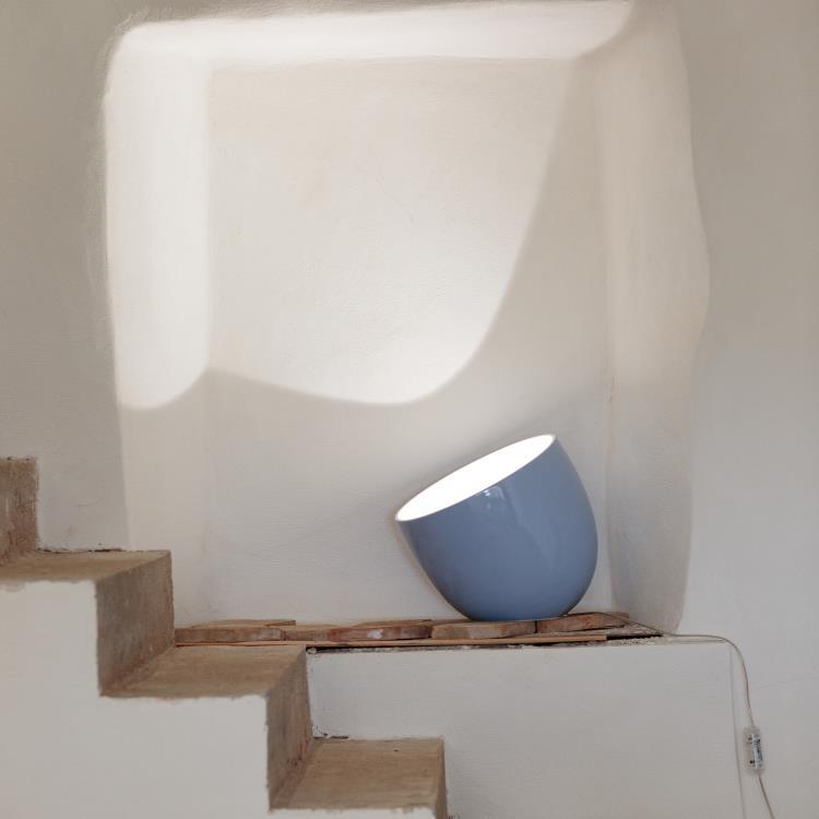 Lampe à poser LED Céramique variateur intégré H35cm PROJECTEUR eucalyptus