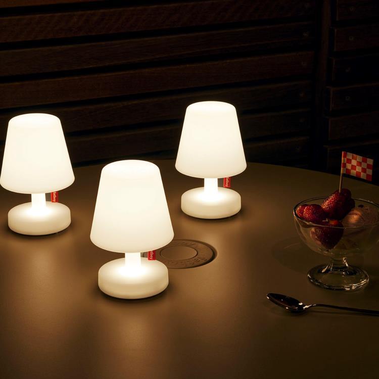 Lampe à poser LED rechargeable H15cm EDISON THE MINI Blanc