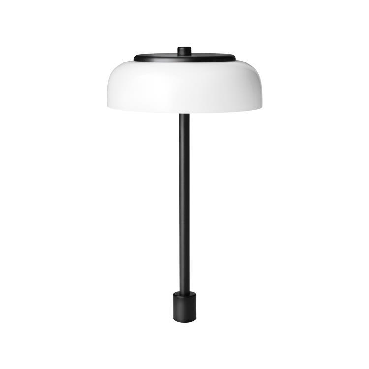 Lampe à encastrer LED Métal/Verre avec variateur H30cm BLOSSI IN SET Noir/Opale