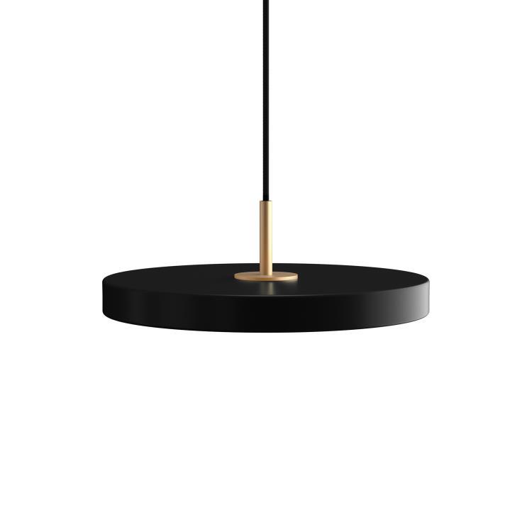Suspension LED Métal/Acrylique variateur Top doré Ø31cm ASTERIA PLUS MINI Noir