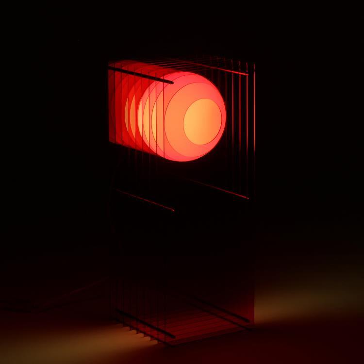 Lampe à poser LED Acrylique H60cm LOP BIG RECTANGLE Rouge