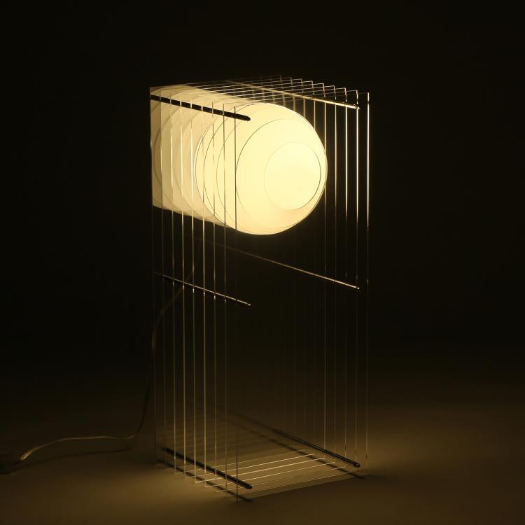 Lampe à poser LED Acrylique H60cm LOP BIG RECTANGLE Transparent