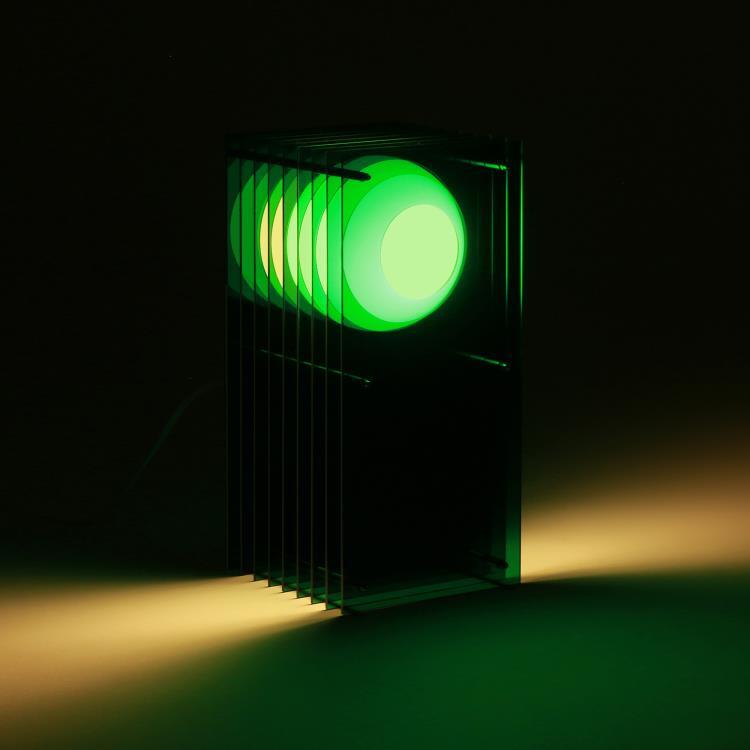 Lampe à poser LED Acrylique H38cm LOP SMALL RECTANGLE Vert