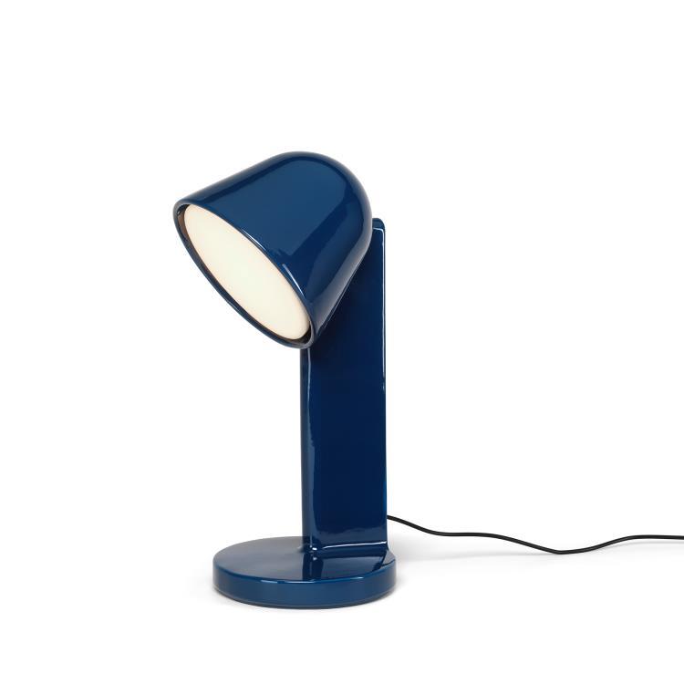 Lampe à poser Céramique Edition Limitée variateur intégré H50cm CERAMIQUE DOWN bleu marine