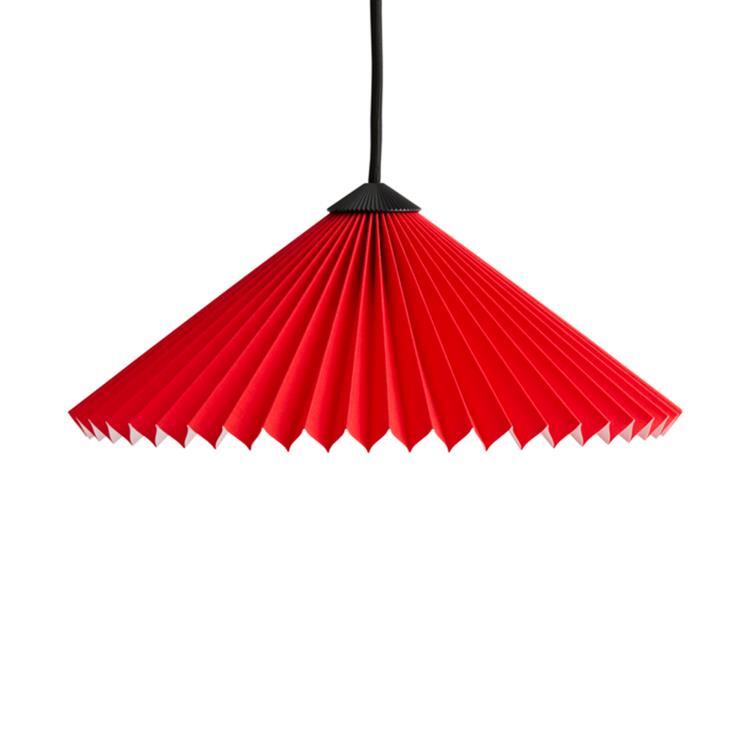 Suspension Coton Ø30cm MATIN Rouge vif