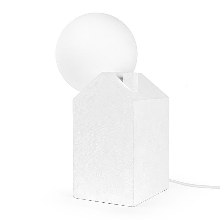 Lampe à poser Béton/Verre variateur intégré H24.6cm DREAM LIKE Blanc
