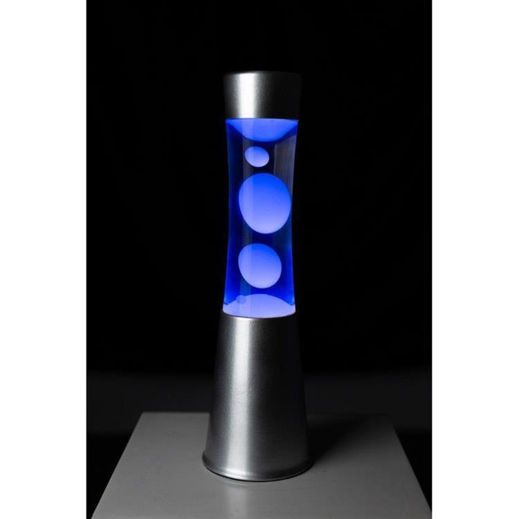 Lampe lave LED RGB Métal/Verre H30cm TOWER argent