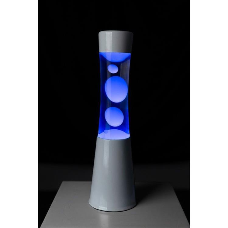 Lampe lave LED RGB Métal/Verre H30cm TOWER Blanc