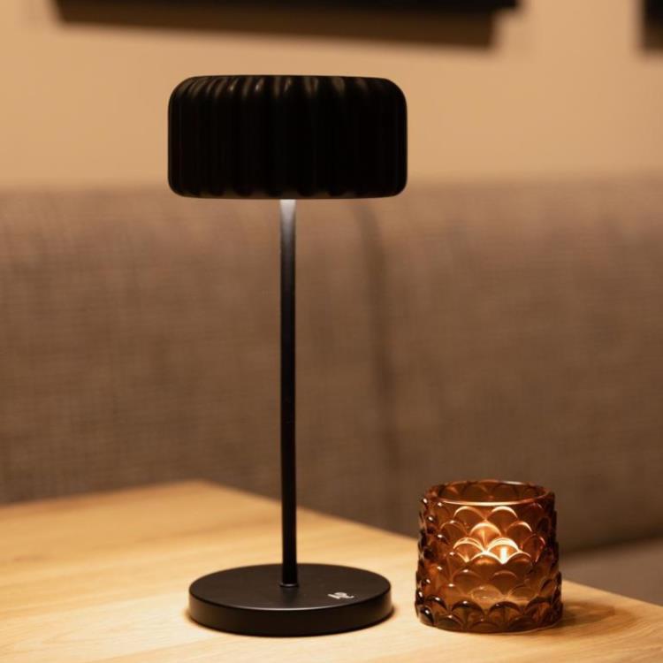 Lampe à poser d'extérieur sans fil avec variateur H29cm DENTELLES BISTRO Noir