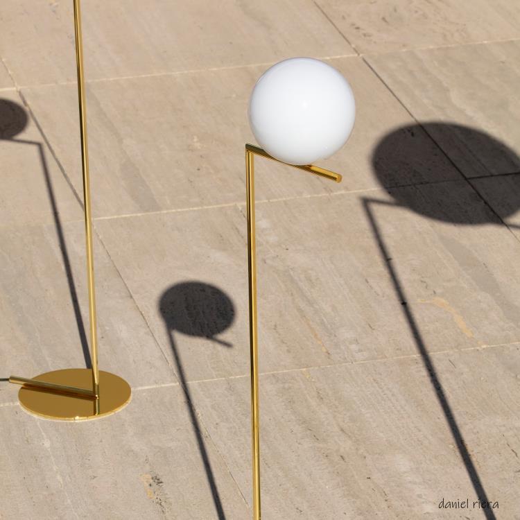 Lampadaire Or 24K/Verre avec variateur Edition 10th Anniversary H135cm IC F1 Or