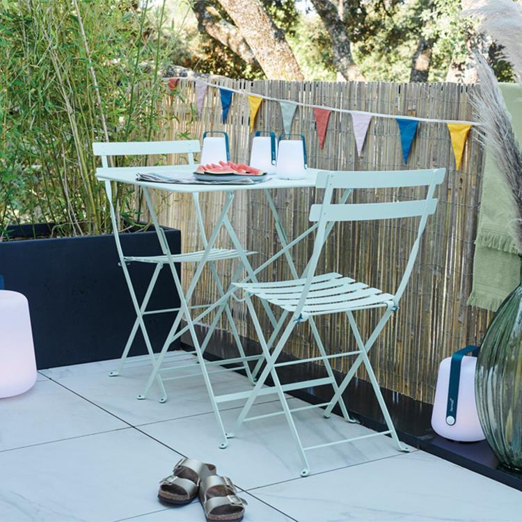 Pack 2 lots de 3 lampes nomades LED d'extérieur H12cm BALAD Bleu Acapulco
