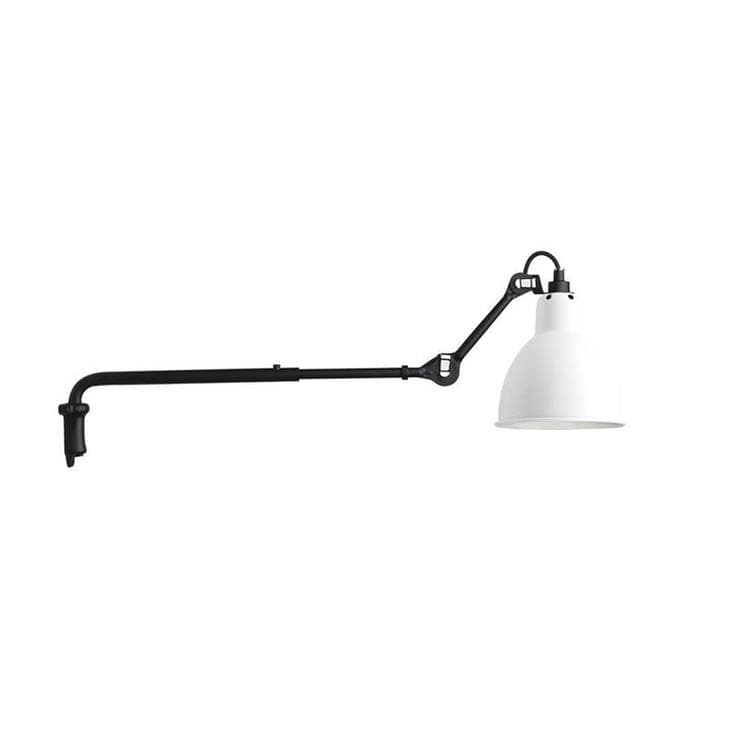 Applique télescopique Noir L49-76cm Lampe Gras N°203 Blanc