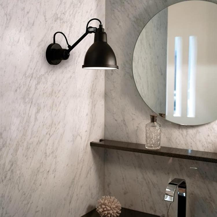 Applique pour salle de bain Ø14cm LAMPE GRAS N°304 Noir Mat