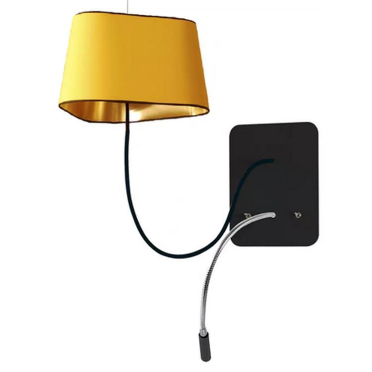 Applique avec Liseuse LED Ø24cm PETIT NUAGE jaune or et noir