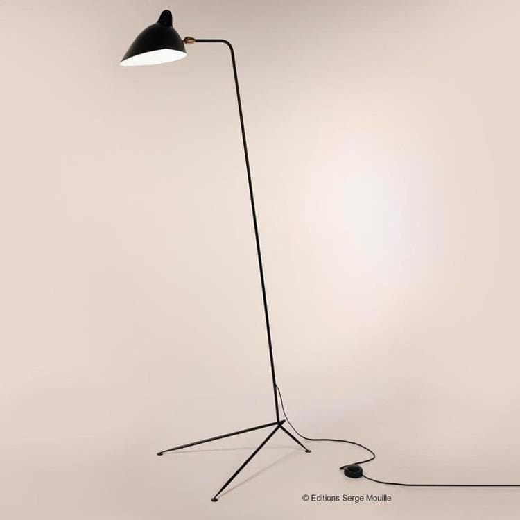 Lampadaire Tripode Métal H160cm LAMPADAIRE LD noir satiné