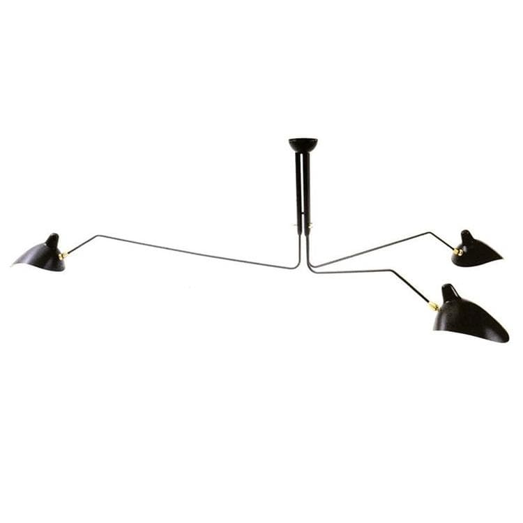 PLAFONNIER P3B Plafonnier 3 Lumières Métal Ø108cm noir satiné