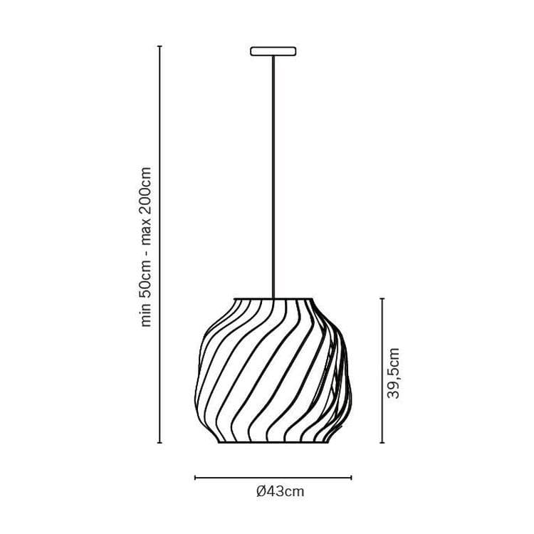 Suspension Ø43cm LAMAS Blanc