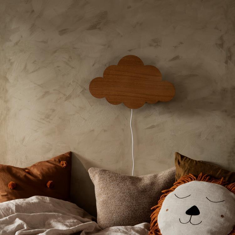 Applique murale avec prise Bois L40cm CLOUD Chêne Huilé