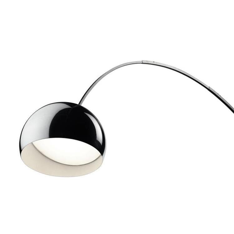 Lampadaire Arc LED H240cm ARCO LED marbre et chrome