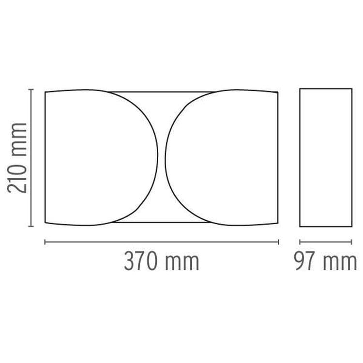 Applique murale L37cm FOGLIO Blanc