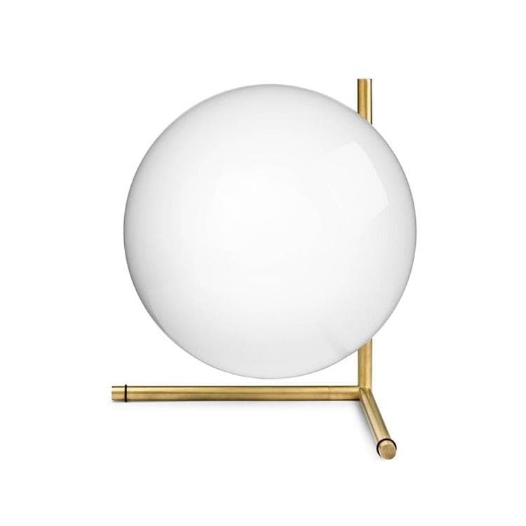 Lampe à poser Verre H35cm IC T2 Laiton