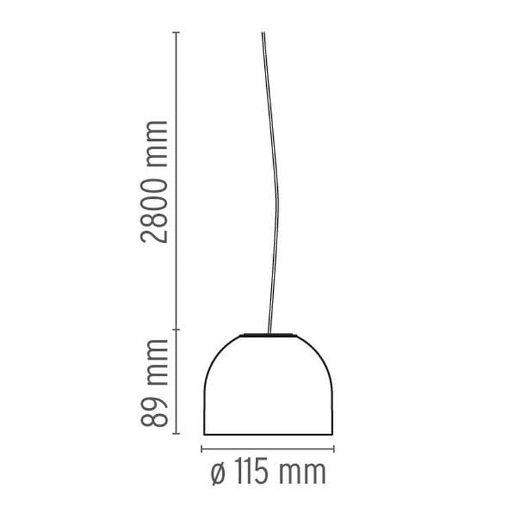 Suspension Ø11cm WAN aluminium poli