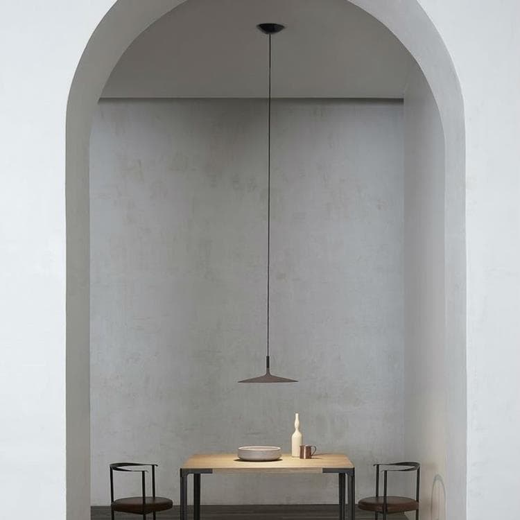 Suspension LED Ciment Ø45cm APLOMB LARGE Gris