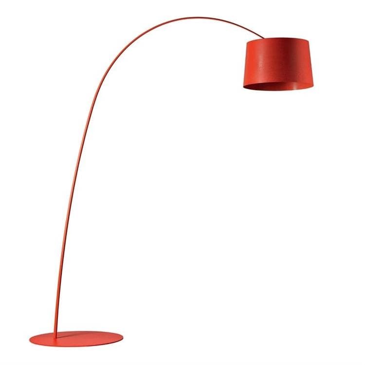 TWIGGY-Lampadaire Arc Avec Variateur H215cm rouge vermillon Foscarini