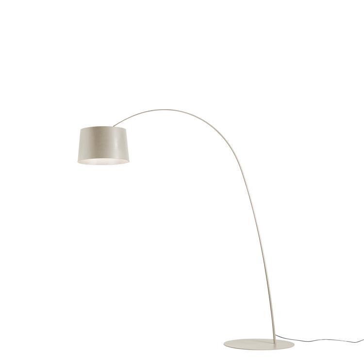 TWIGGY-Lampadaire Arc H215cm beige laqué Foscarini - designé par Marc