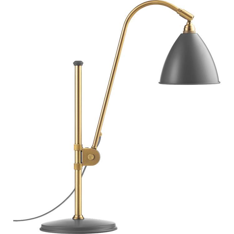 Lampe de bureau H51-84cm BESTLITE BL1 Gris et Laiton 