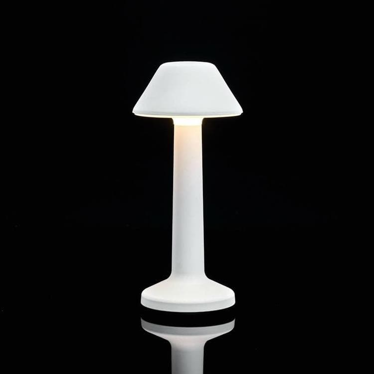 MOMENT-Lampe baladeuse d'extérieur LED rechargeable Cône H22,7cm Blanc