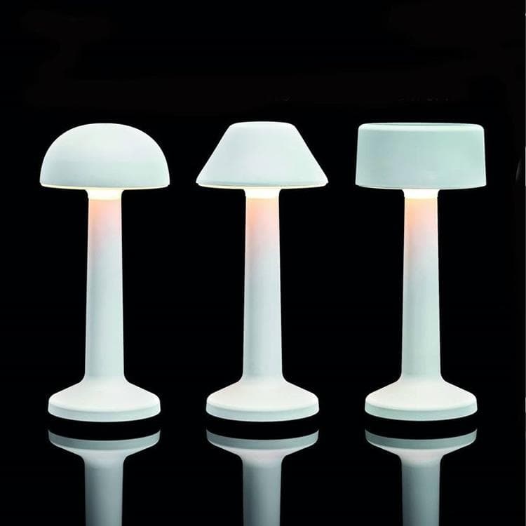 Lampe baladeuse d'extérieur LED rechargeable Cône H22,7cm MOMENT Blanc