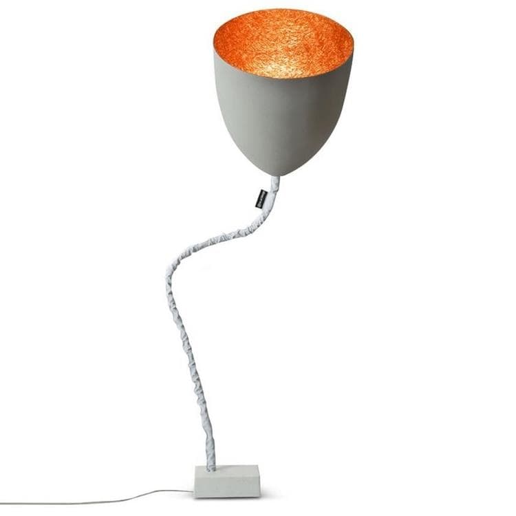 Lampe de sol Gris H130cm FLOWER CIMENTO Orange